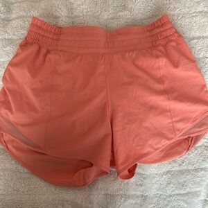 Coral/Light pink Hottie Hot High-Rise 4” shorts in size 8